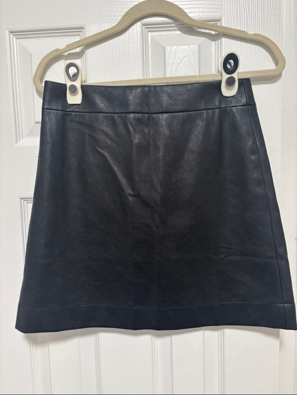 J. Crew Black Leather Mini Skirt